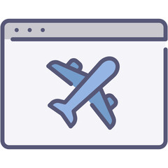 Wall Mural - website flight icon