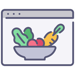 Wall Mural - website healthy food icon