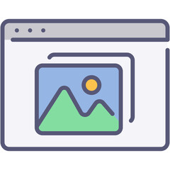Wall Mural - website photography icon