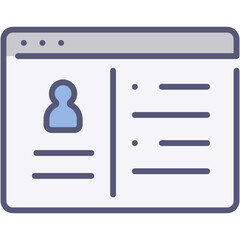 Wall Mural - website portfolio icon