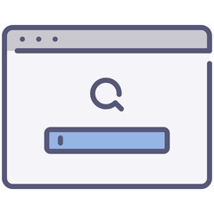 Wall Mural - website search engine icon
