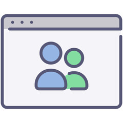 Wall Mural - website social media icon