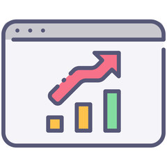 Wall Mural - website stats icon