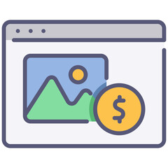 Wall Mural - website stock photo icon
