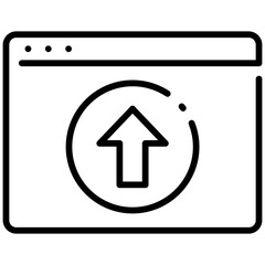 Wall Mural - website upload icon