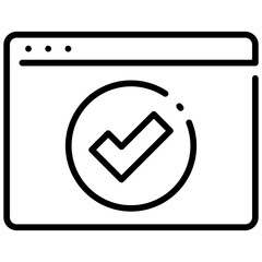 Wall Mural - website checked icon