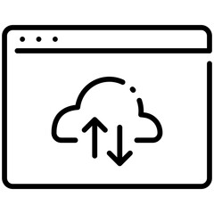 Wall Mural - website cloud data icon