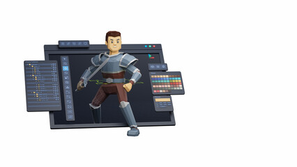 game design development create characters animate pose 3d graphics artwork.video game designer devel
