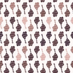 Sticker - Calm newborn minimal leaf foliage seamless pattern. Gender neutral baby nursery decor background. Scandi style sketch wallpaper background tile or toddler inclusive apparel fashion.