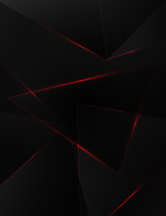 Wall Mural - black abstract , polygon, elegant background ,red abstract, premium background	
