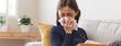 © Pormezz - asian woman blowing nose and have allergy