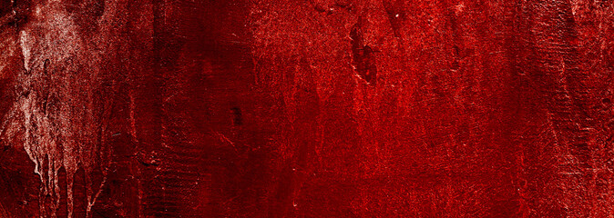 Wall Mural - Red Background. Scary bloody wall. white wall with blood splatter for halloween background.