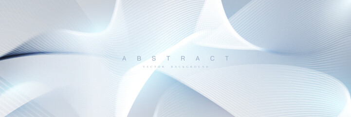 Wall Mural - simple abstract white and gray vector background. abstract white background with wavy lines.