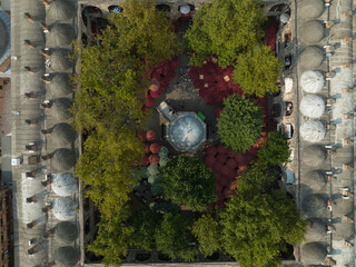 Wall Mural - Koza Han Silk Bazaar Drone Photo, Bursa City Center, Bursa Turkey