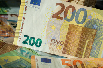 Wall Mural - Euro, currency of European Union. Financial background.