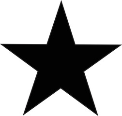 black simple classic star vector icon