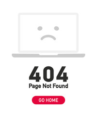 Fototapete - Error 404 page not found. System error. Laptop and broken connection. Broken page. The page you requested could not be found. Web Template for presentation, infographic, website, apps and other uses