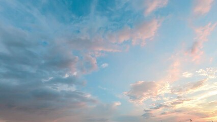 Wall Mural - pastel sky in the morning n sunset color sky. blue pink n orange in the heaven. nature colorful in t