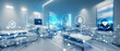© metamorworks - Hospital or laboratory and network concept. Wide image for banners, advertisements.