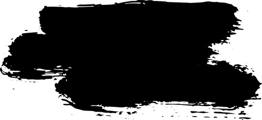 Poster - rough abstract black ink brush stroke for design element