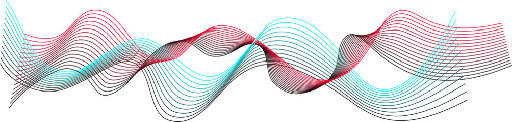 colorful abstract line geometric and wireframe design element
