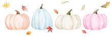 Draw Banner Pastel Pumpkin For Fall Autumn Harvest