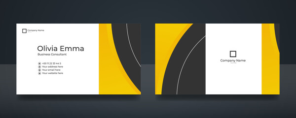 Wall Mural - modern business card design . double sided business card design template . business card inspiration