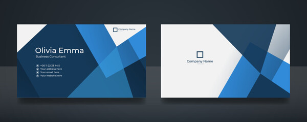 Wall Mural - modern business card design . double sided business card design template . business card inspiration