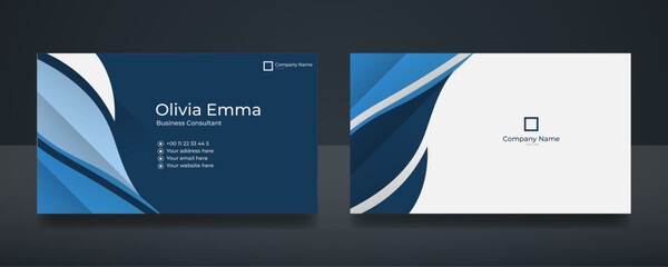 Wall Mural - modern business card design . double sided business card design template . business card inspiration