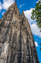 Germany, North Rhine-Westphalia, Cologne, Low Angle View Of Cologne Cathedral