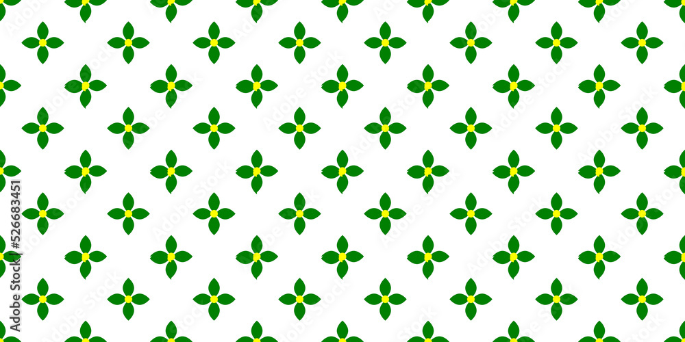 Flower background Seamless pattern Green flower Stock Illustration ...