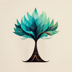 tree concept icon logo template