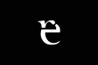 RE Letter Logo Design. Creative Modern R E Letters icon vector Illustration.