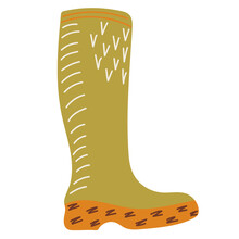 Boots, In Doodle Style, Vector