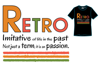 T-shirt design Retro, Simple retro t-shirt design