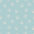 © Artrise Stocker - Sea shell seamless pattern. Seashell repeat texture background