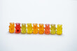 © Viacheslav - jelly candy. Fruit jelly bears in different flavors and colors. sweets are in a row