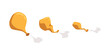 © sabelskaya - Set of deflating yellow balloons different volume and size flat style