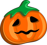 Fototapeta Pokój dzieciecy - Pumpkin Halloween Candy Style Sweet orange  food isolated element