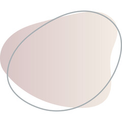 Wall Mural - organic blob shape with irregular form abstract gradient color illustration. random oval figure with