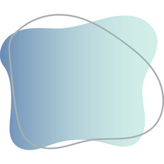 Wall Mural - organic blob shape with irregular form abstract gradient color illustration. random oval figure with