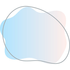 Wall Mural - organic blob shape with irregular form abstract gradient color illustration. random oval figure with