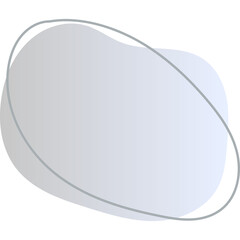 Wall Mural - organic blob shape with irregular form abstract gradient color illustration. random oval figure with