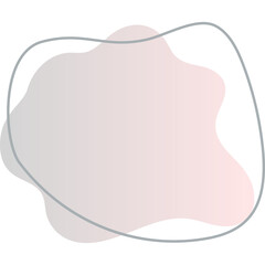 Wall Mural - organic blob shape with irregular form abstract gradient color illustration. random oval figure with