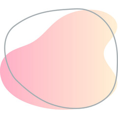 Wall Mural - organic blob shape with irregular form abstract gradient color illustration. random oval figure with