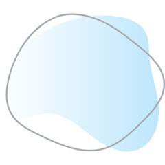 Wall Mural - organic blob shape with irregular form abstract gradient color illustration. random oval figure with