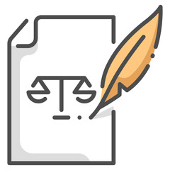 Wall Mural - writing law icon