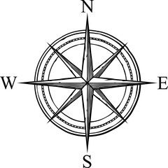 compass png illustration (retro design)