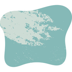 Wall Mural - organic amoeba blob shape abstract colorful illustration with grunge texture. irregular round blot f