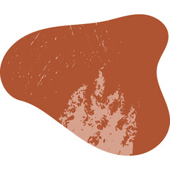 Wall Mural - organic amoeba blob shape abstract colorful illustration with grunge texture. irregular round blot f